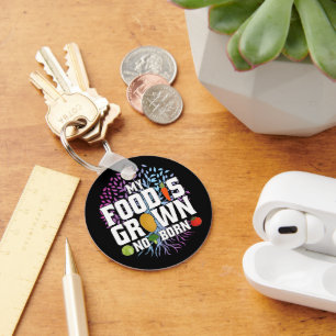 My Food Is Grown Not Born Funny Vegan Vegetarian Key Ring