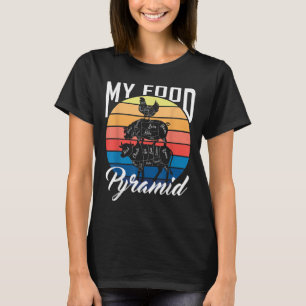 My Food Pyramid Cow Pig Chicken Funny Bbq Smoker B T-Shirt