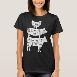 My Food Pyramid   Cute Cows Animal   Graphic T-Shirt