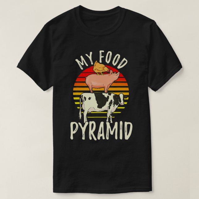 My Food Pyramid Meat Eater Carnivore Diet Food Nut T-Shirt (Design Front)