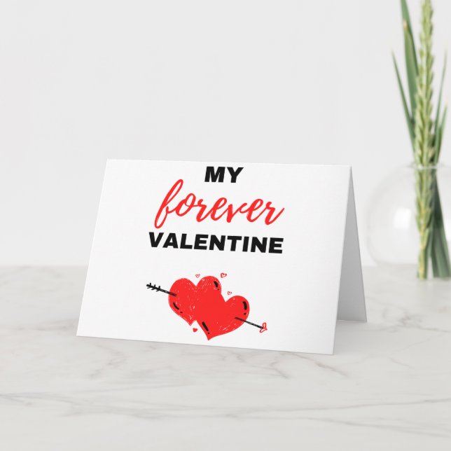 My Forever Valentine Black Card (Front)