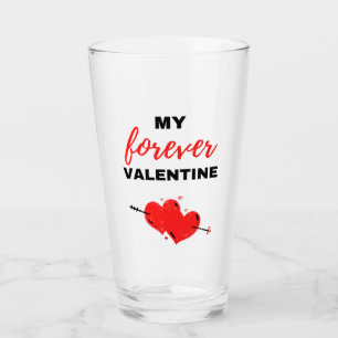 My Forever Valentine Black Glass