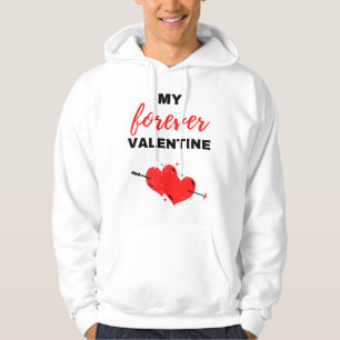 My Forever Valentine Black Hoodie