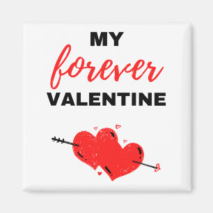 My Forever Valentine Black Magnet