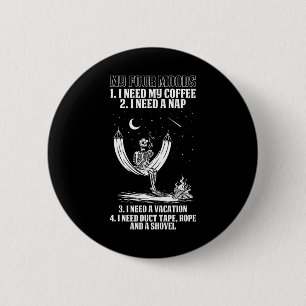 My Four Moods Halloween Costume Skeleton Drinking 6 Cm Round Badge