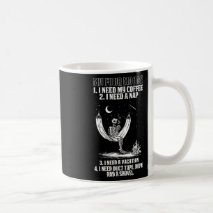 My Four Moods Halloween Costume Skeleton Drinking  Coffee Mug