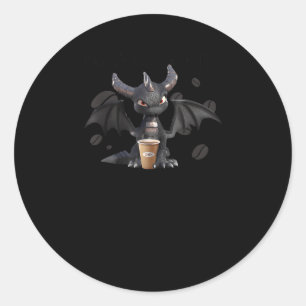 My Four Moods I Need Coffee I Need A Nap Dragon Co Classic Round Sticker
