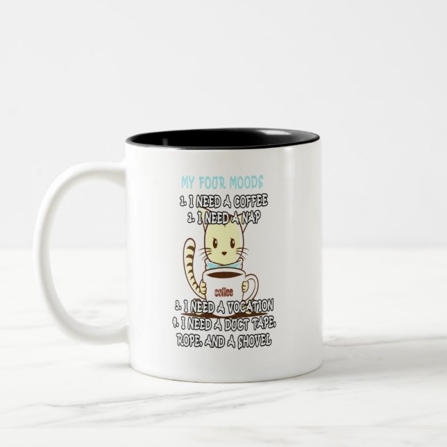 My four moods Two-Tone coffee mug (Left)