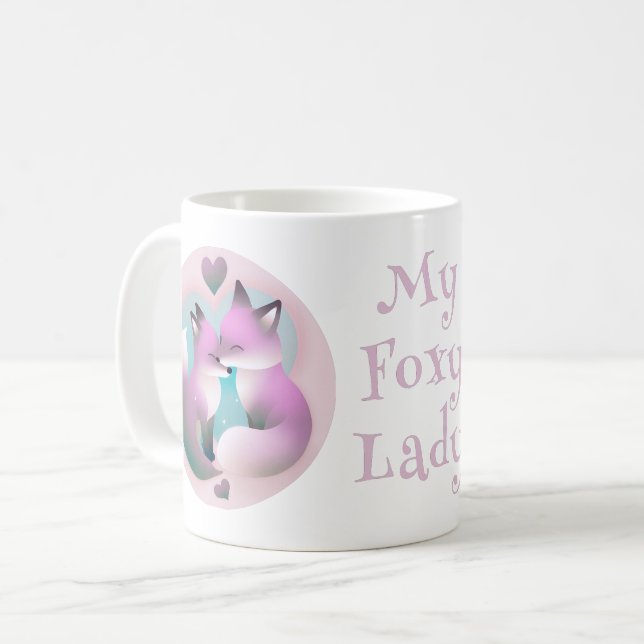 My Foxy Lady Cute Valentine  Coffee Mug (Front Left)