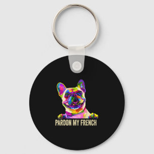 My French - Pop Art Fun Frenchie French Bulldog Key Ring
