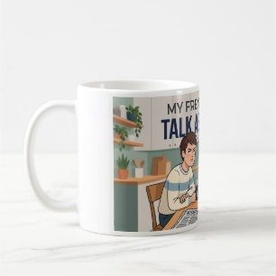 My Frenchie And I Talk About You Funny Dog Mum Gif Coffee Mug