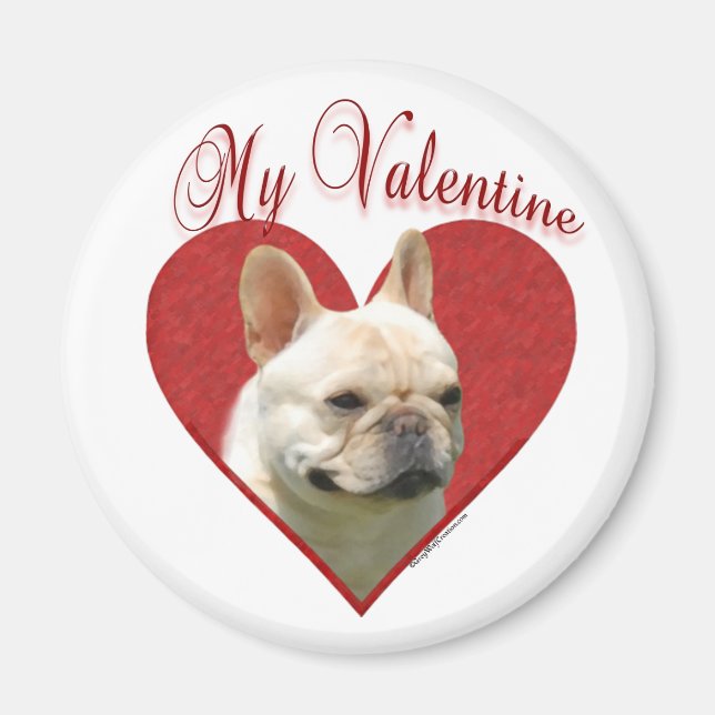 My Frenchie Valentine Magnet (Front)