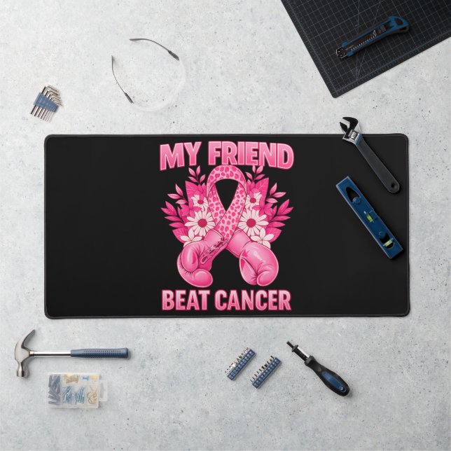 My Friend Beat Cancer Desk Mat (Workstation)