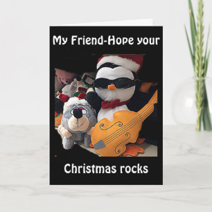 MY FRIEND-H0PE Y0UR CHRITMAS "R0CKS"-YOU ROCK HOLIDAY CARD