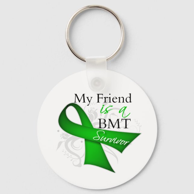 My Friend is Bone Marrow Transplant Survivor Key Ring (Front)