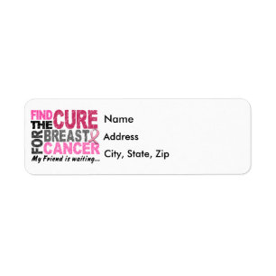 My Friend Is Waiting Breast Cancer Return Address Label