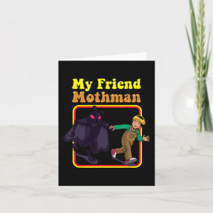 My Friend Mothman Funny Retro Cryptid Creatures Mo Card