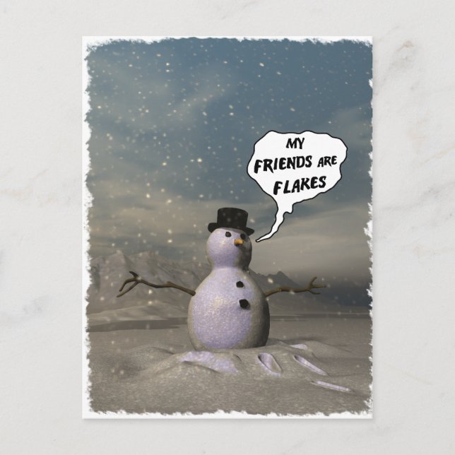My Friends Are Flakes Postcard (Front)