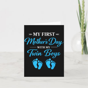 My Ft Mothers Day Twin Boys Mum Card