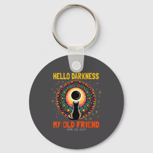 My Funny Hello Darkness Old Friend Cat Key Ring