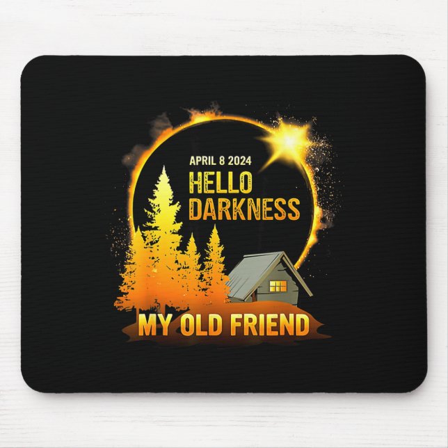 My Funny Hello Darkness Old Friend Total Mouse Pad (Front)
