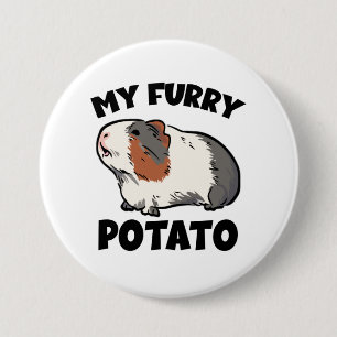 My furry potato guinea pig 7.5 cm round badge