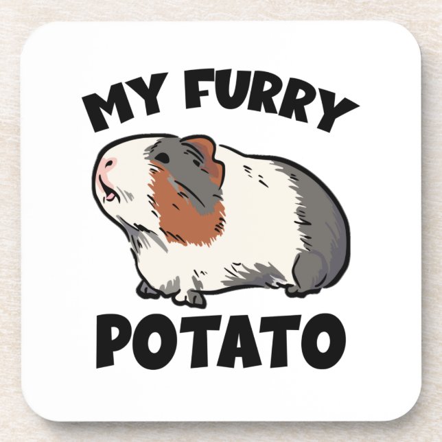 My furry potato guinea pig coaster (Front)