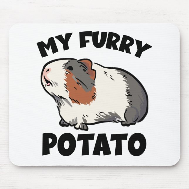 My furry potato guinea pig mouse pad (Front)