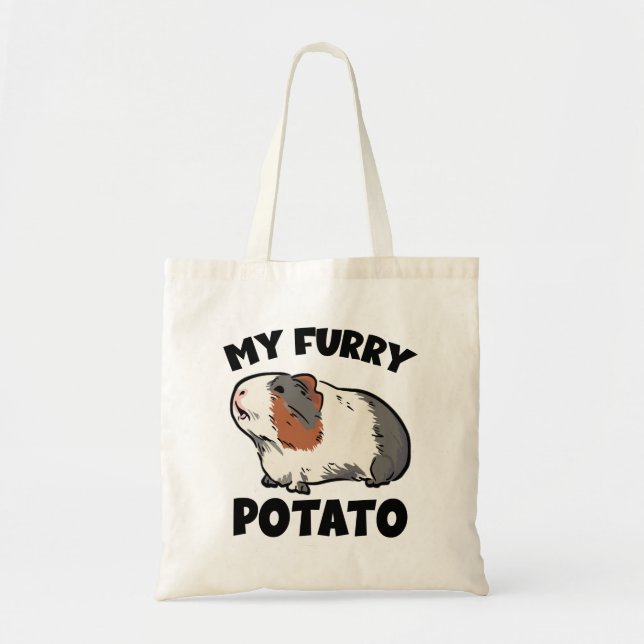 My furry potato guinea pig tote bag (Front)