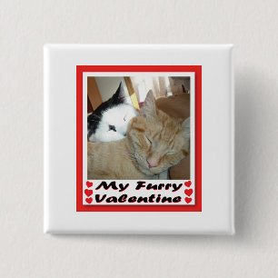 My Furry Valentine 15 Cm Square Badge