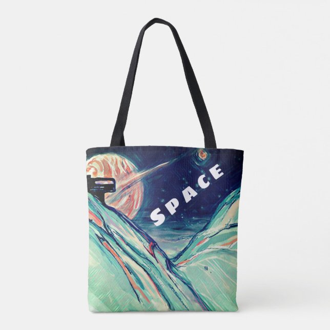 My Future Home in Space, other planet Tote Bag (Back)