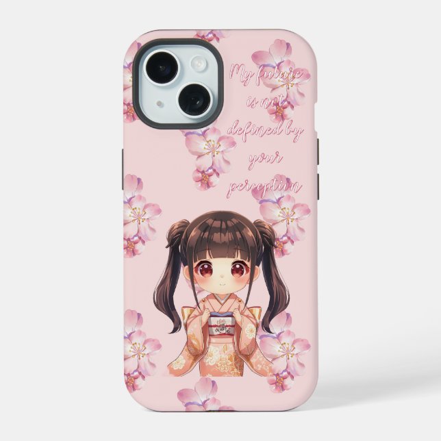 My future is not defined by your perception iPhone 15 case (Back)