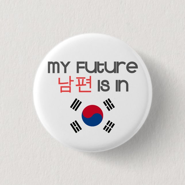 My Future Nampyeon is in (south korean flag) 3 Cm Round Badge (Front)