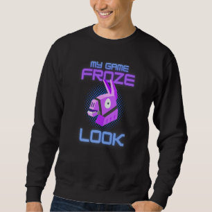 My Game Froze Look  Gaming Graphic Paused Donkey G Sweatshirt