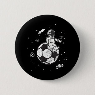 My Game Is Out Of This World! Soccer Spaceman 6 Cm Round Badge