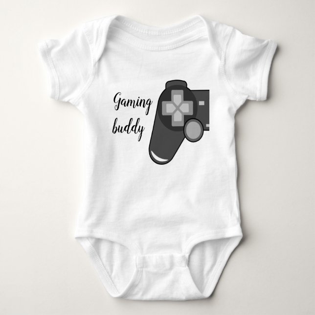 My gaming buddy by Syahikmah Baby Bodysuit (Front)