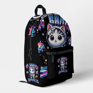 MY GAMING SPACE - KAWAII SPACE CAT PRINTED BACKPACK