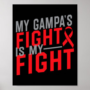 My Gampa's Fight Is My Fight Blood Cancer Awarenes Poster
