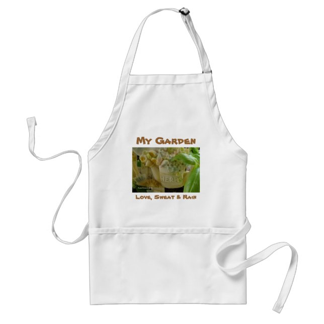 My Garden Herbs - Love, Sweat & Rain - Apron (Front)