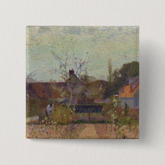 My Garden in Spring 15 Cm Square Badge (Front)