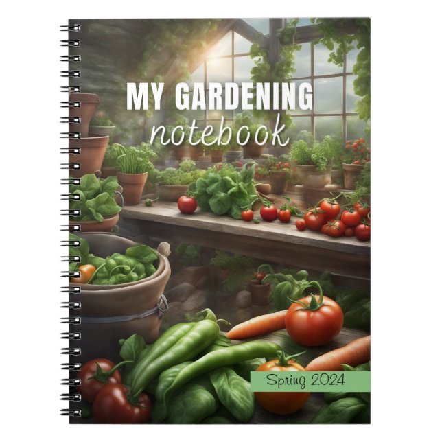 My Gardening Notebook for Gardeners to personalize (Front)