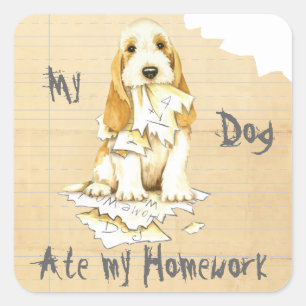My GBGV Ate my Homework Square Sticker