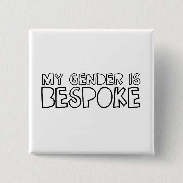 My gender is bespoke 15 cm square badge (Front)
