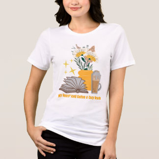 My genre? Iced coffee and cosy reads Tri-Blend Shirt
