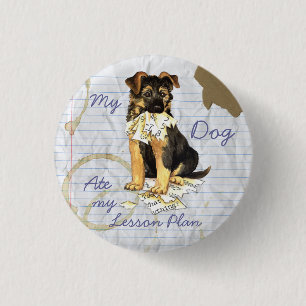 My German Shepherd Ate My Lesson Plan 3 Cm Round Badge