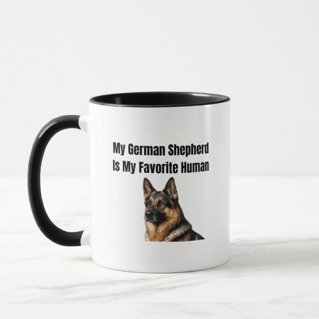My German Shepherd Is My Favourite Human Mug (Left)