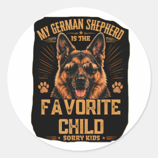 My German Shepherd Is The Favourite Child Sticker