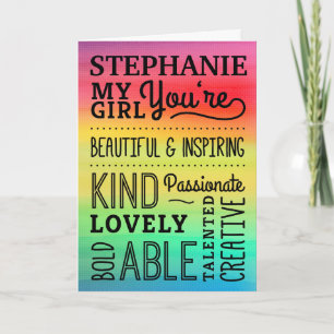 My Girl Birthday - Colorful Compliments Card