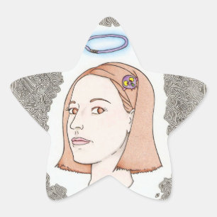 my girl star sticker