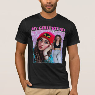 My Girlfriend 90s Bootleg Name Photo Valentine T-Shirt